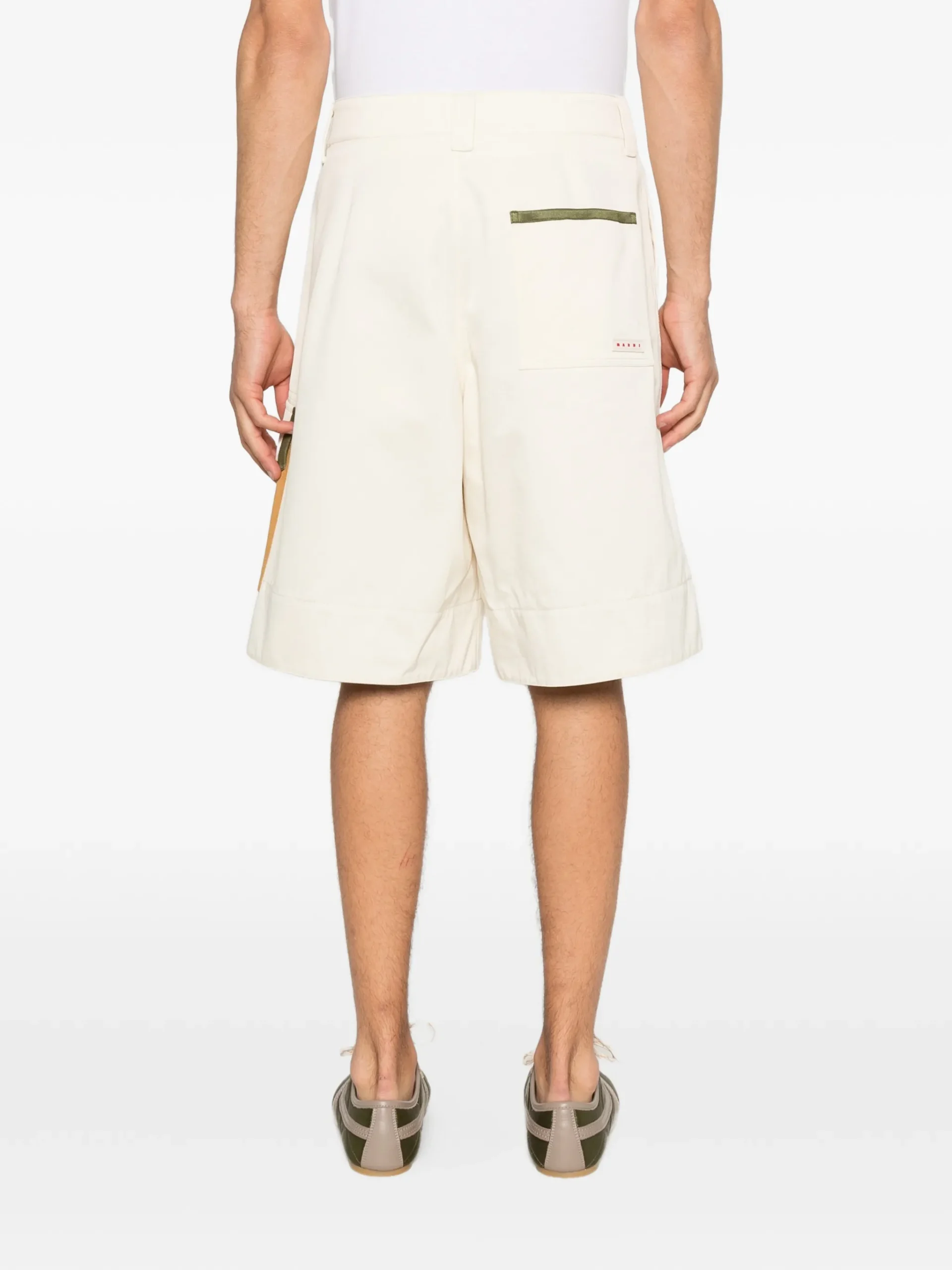 Pantaloni scurti Marni Pocket bej - imagine 4