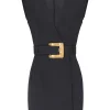 Rochie Balmain belted wrap negru