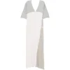 Rochie Lorena Antoniazzi V-neck colourblock bej