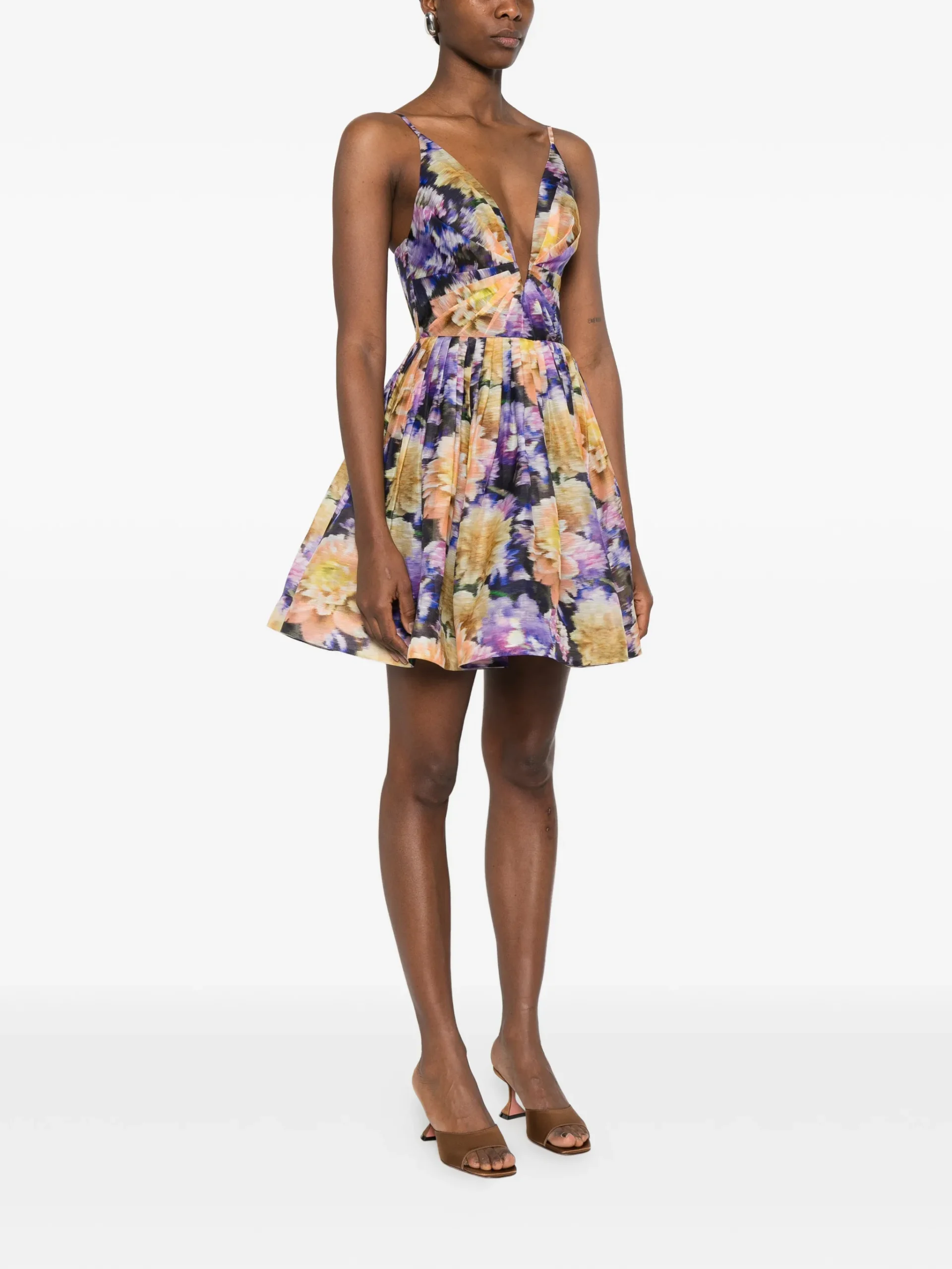 Rochie Zimmermann floral-pattern v-neck multicolor - imagine 5