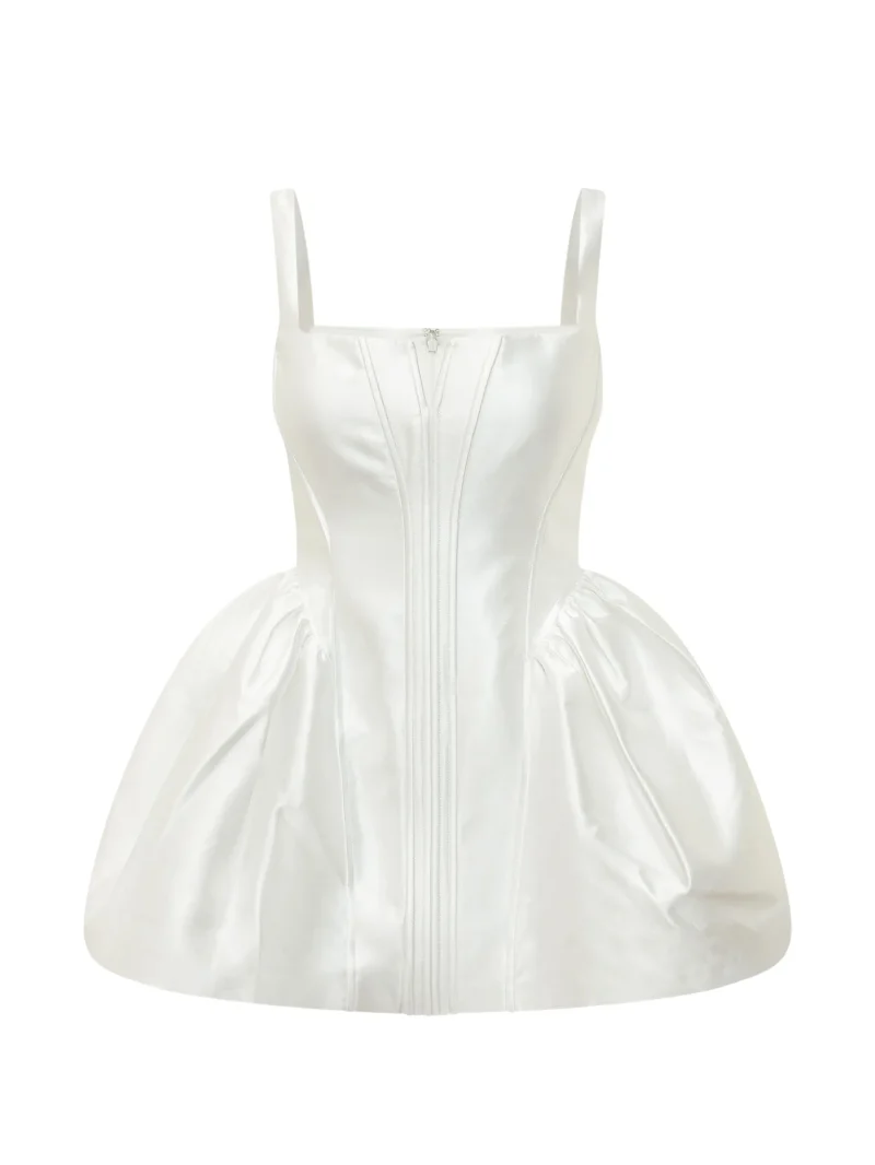 Rochie mini Self-Portrait Flared alb