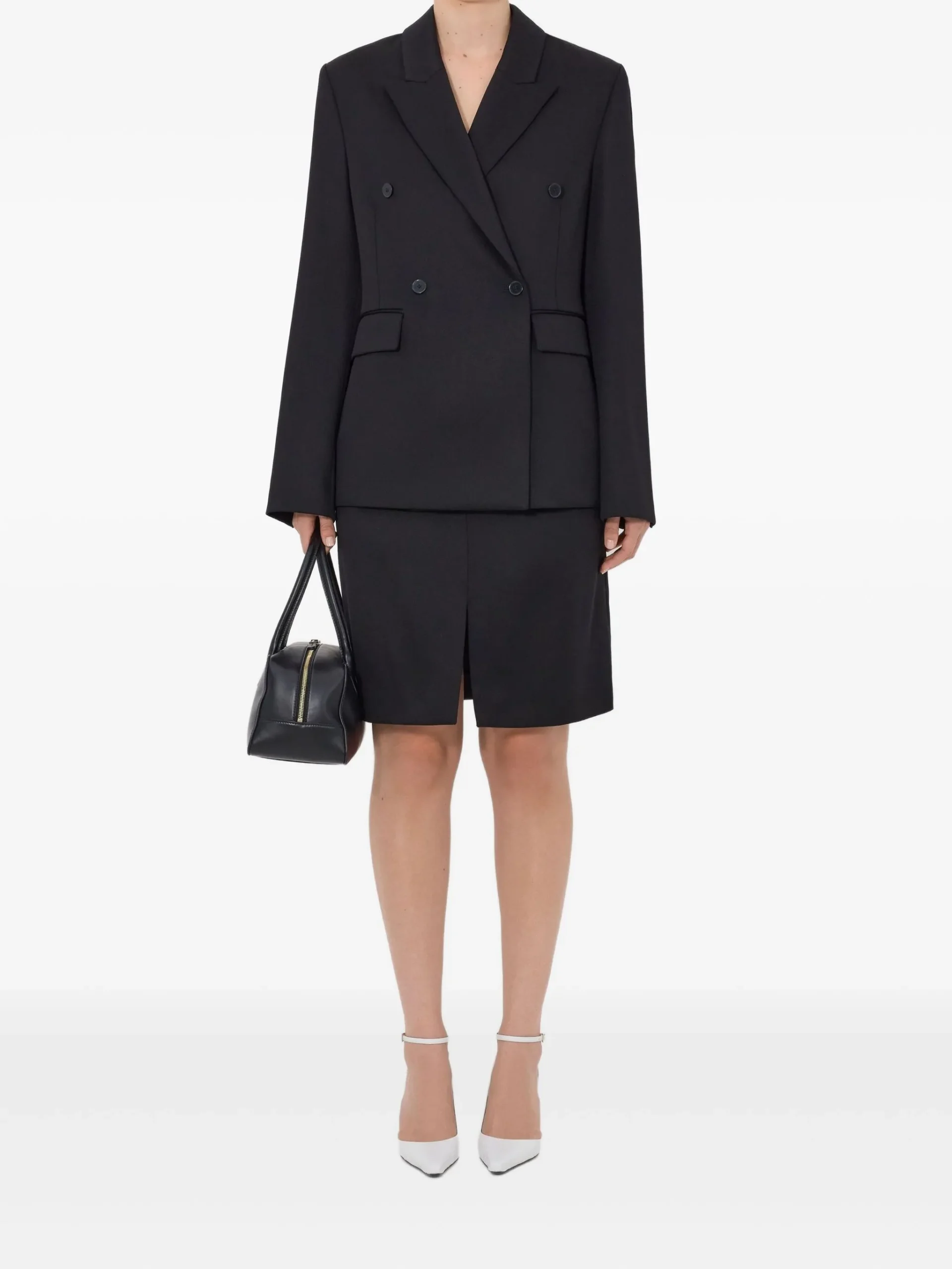 Sacou LouLou De Sain Hornlds double-breasted peak-lapel negru - imagine 2