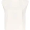 Top LouLou De Saison Daika V-neck alb