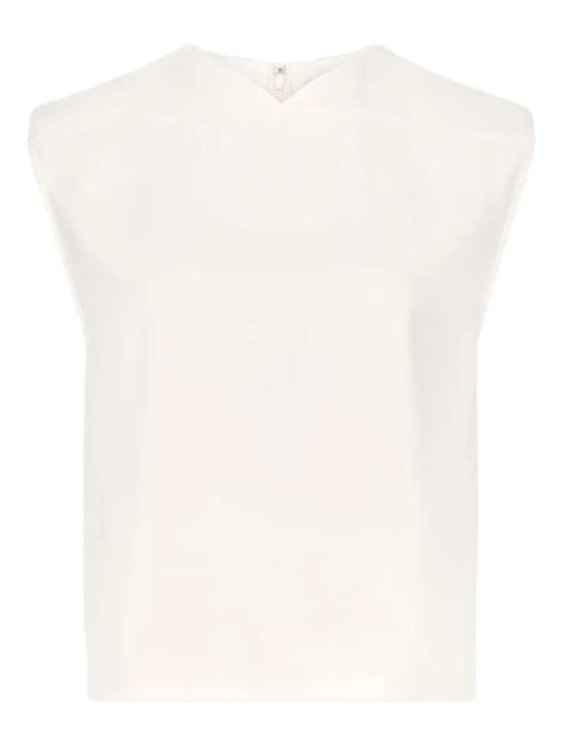 Top LouLou De Saison Daika V-neck alb