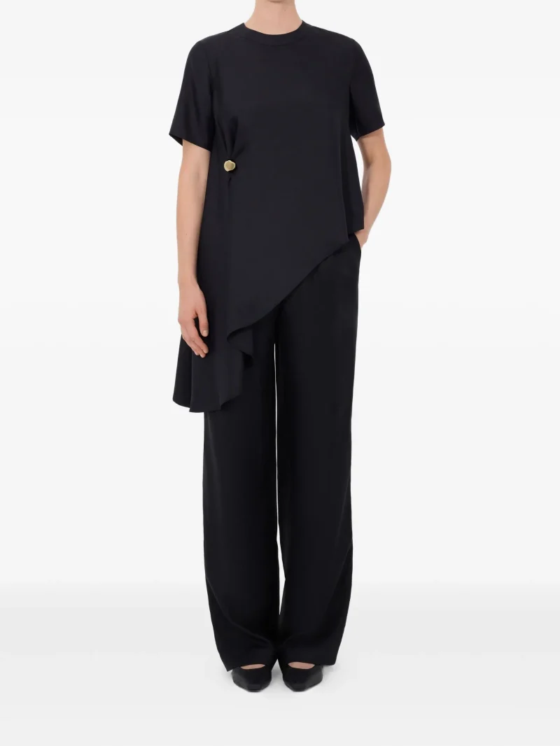 Alternative view of Top LouLou De Saison MADEA asymmetric negru