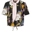 Top Marni floral negru