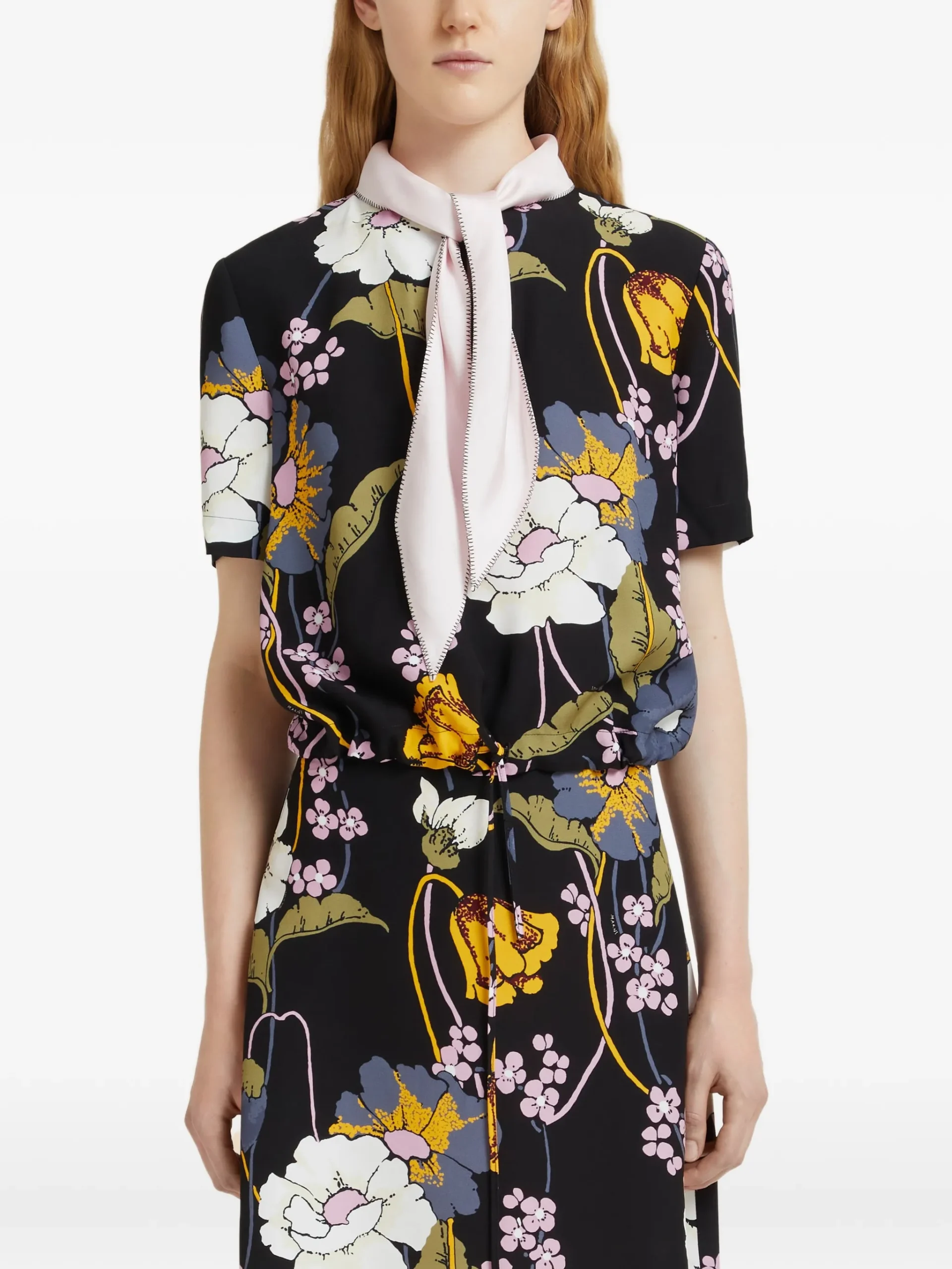 Top Marni floral negru - imagine 5