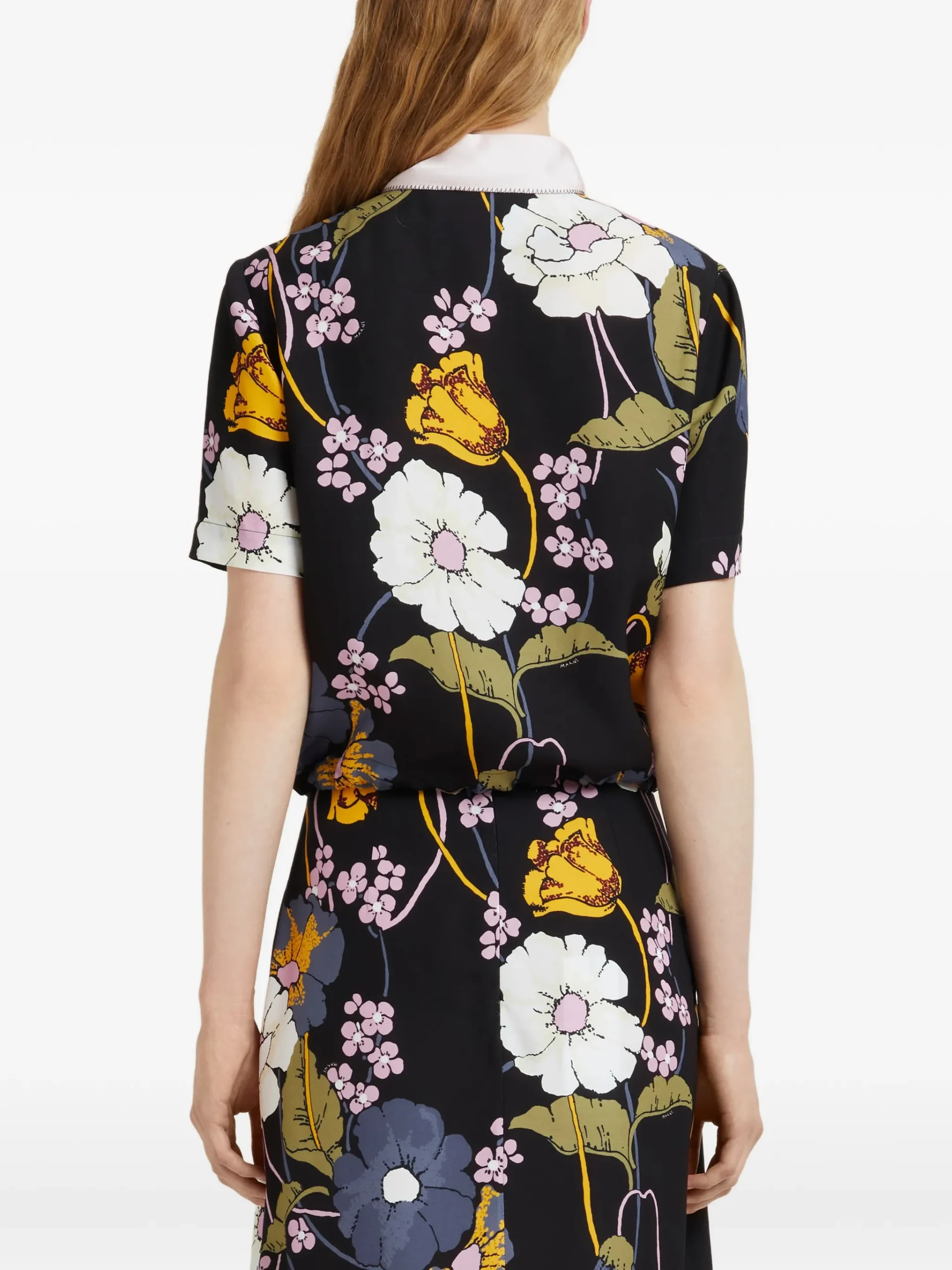 Top Marni floral negru - imagine 4