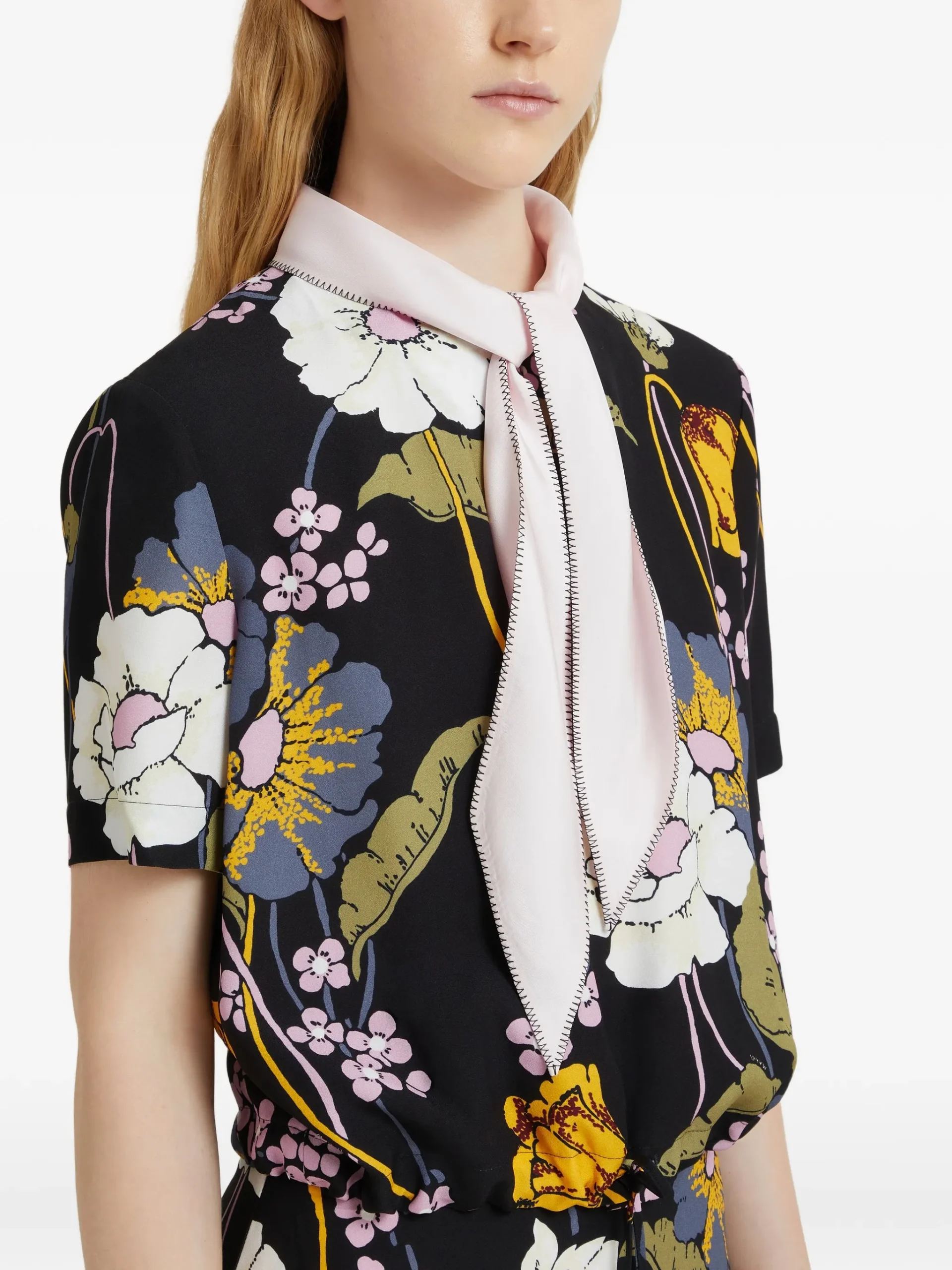 Top Marni floral negru - imagine 3