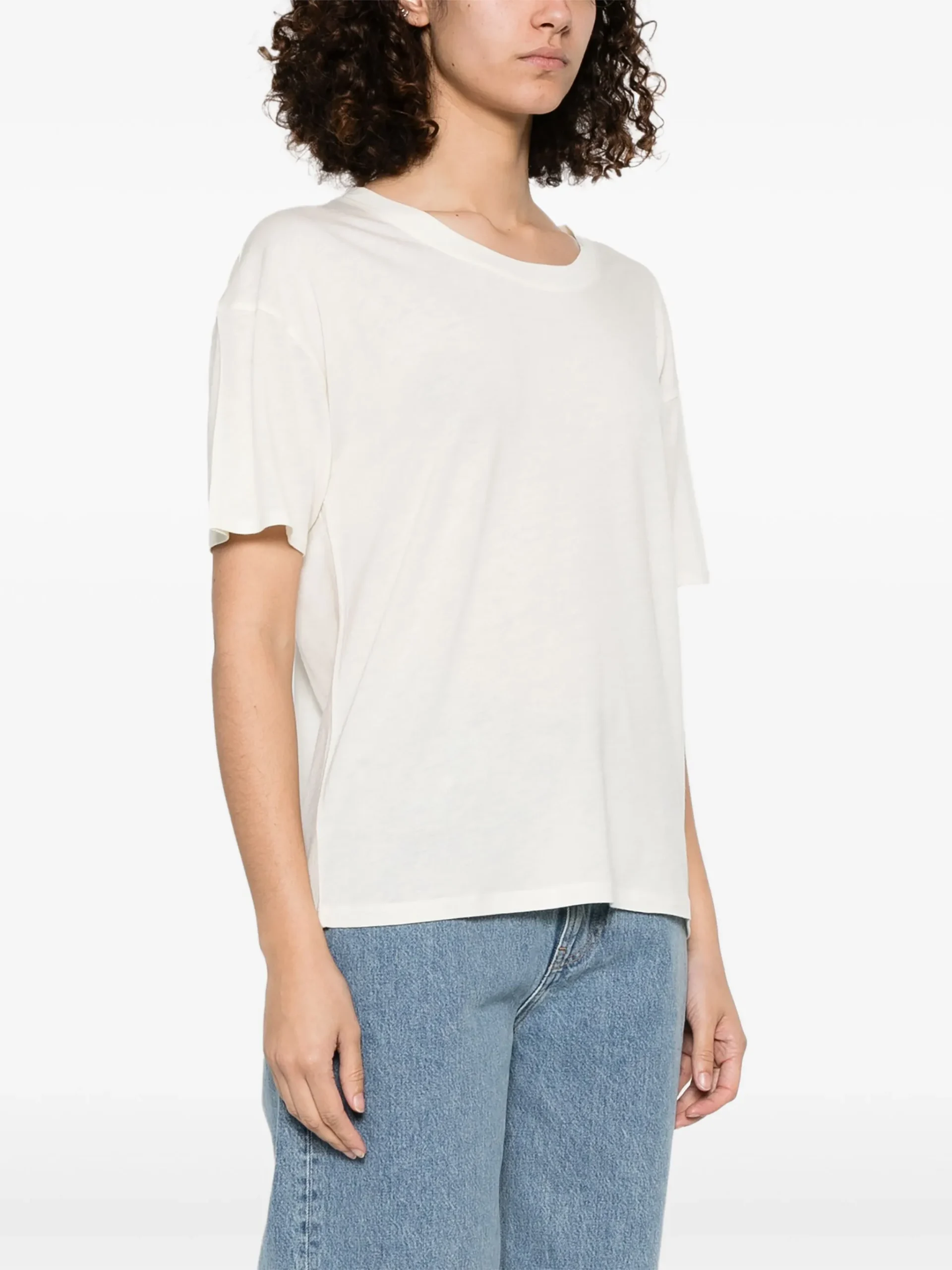 Tricou LouLou De Saison Ezra round-neck bej - imagine 5