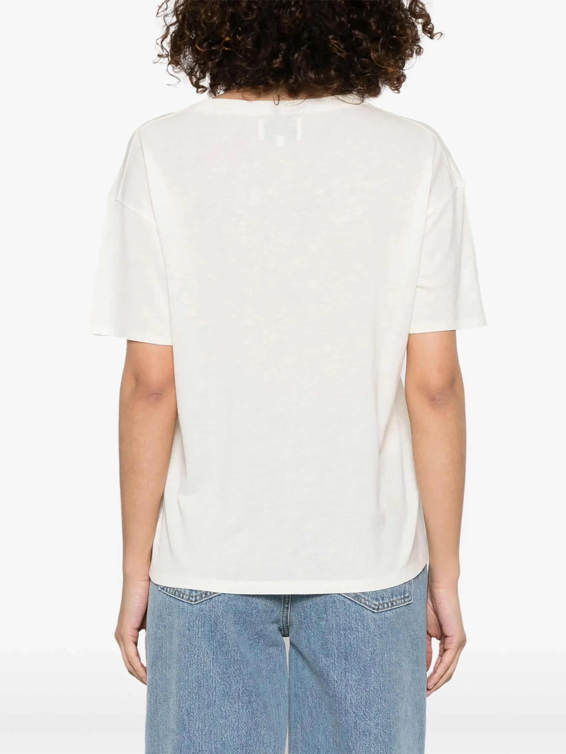 Tricou LouLou De Saison Ezra round-neck bej - imagine 4