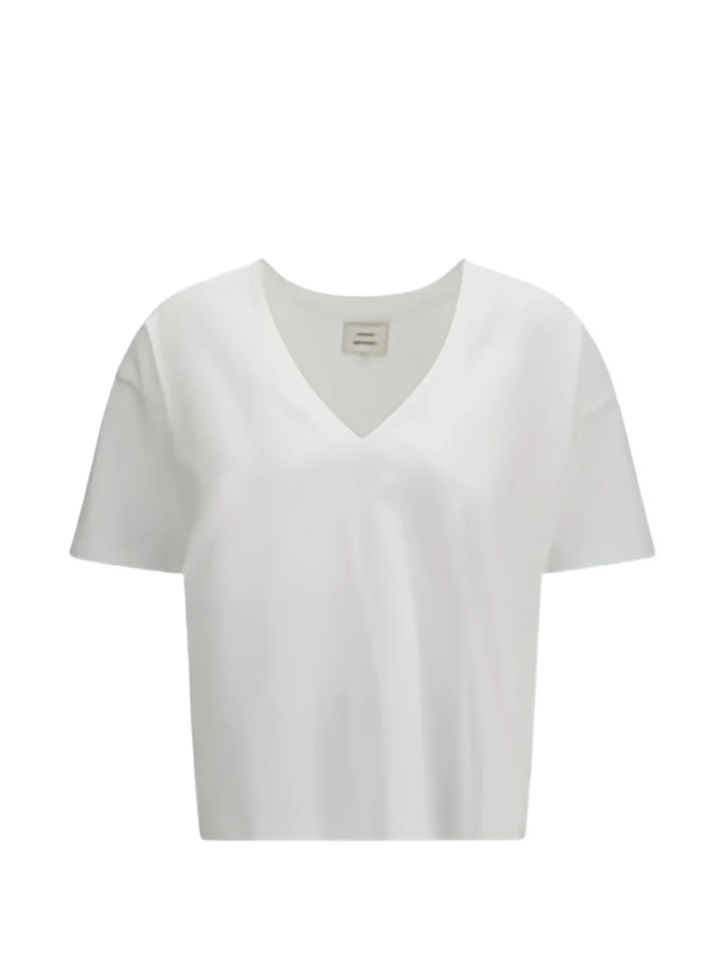 Tricou LouLou De Saison V-neck alb