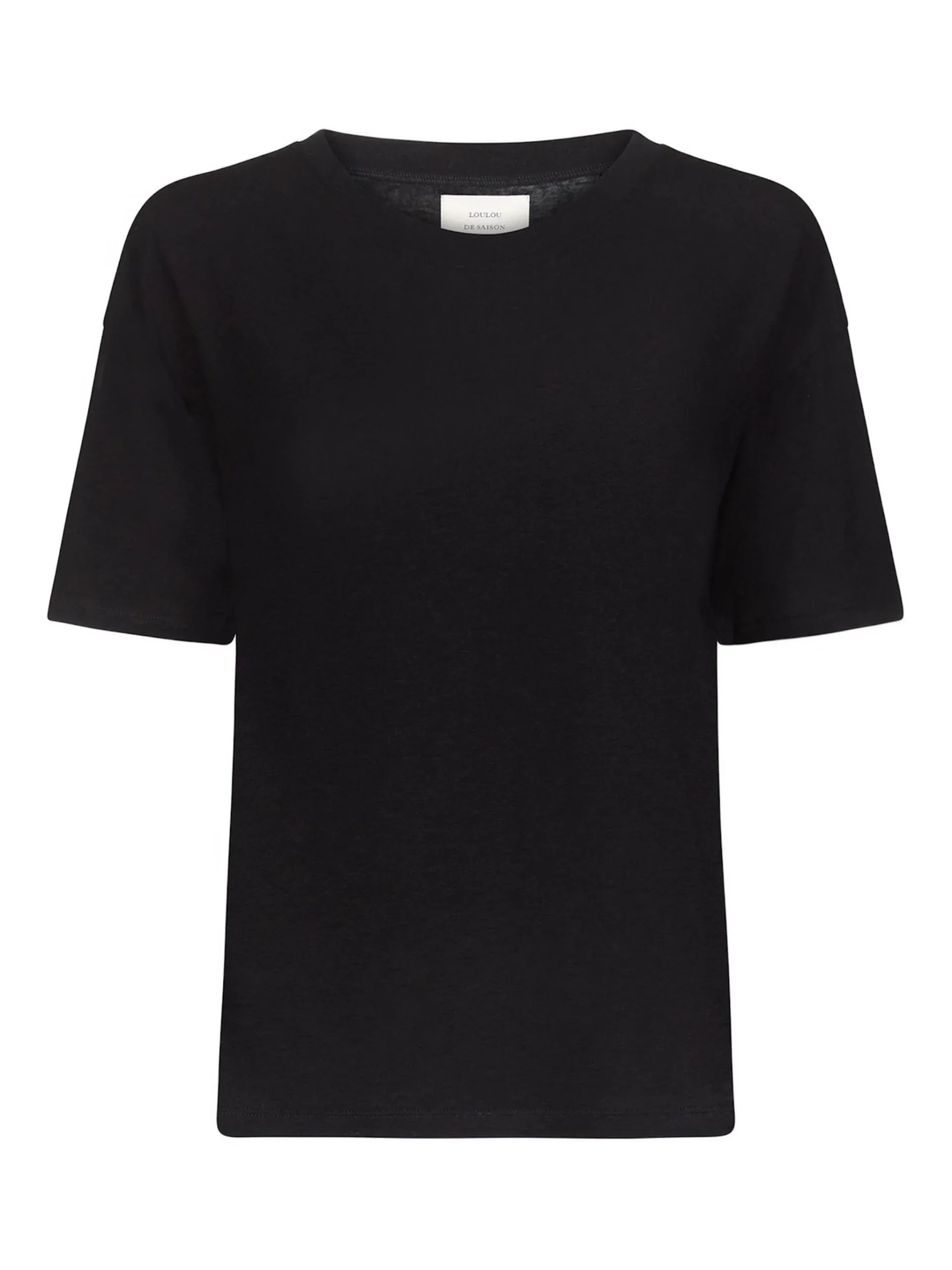 Tricou LouLou De Saison short-sleeve ribbed negru
