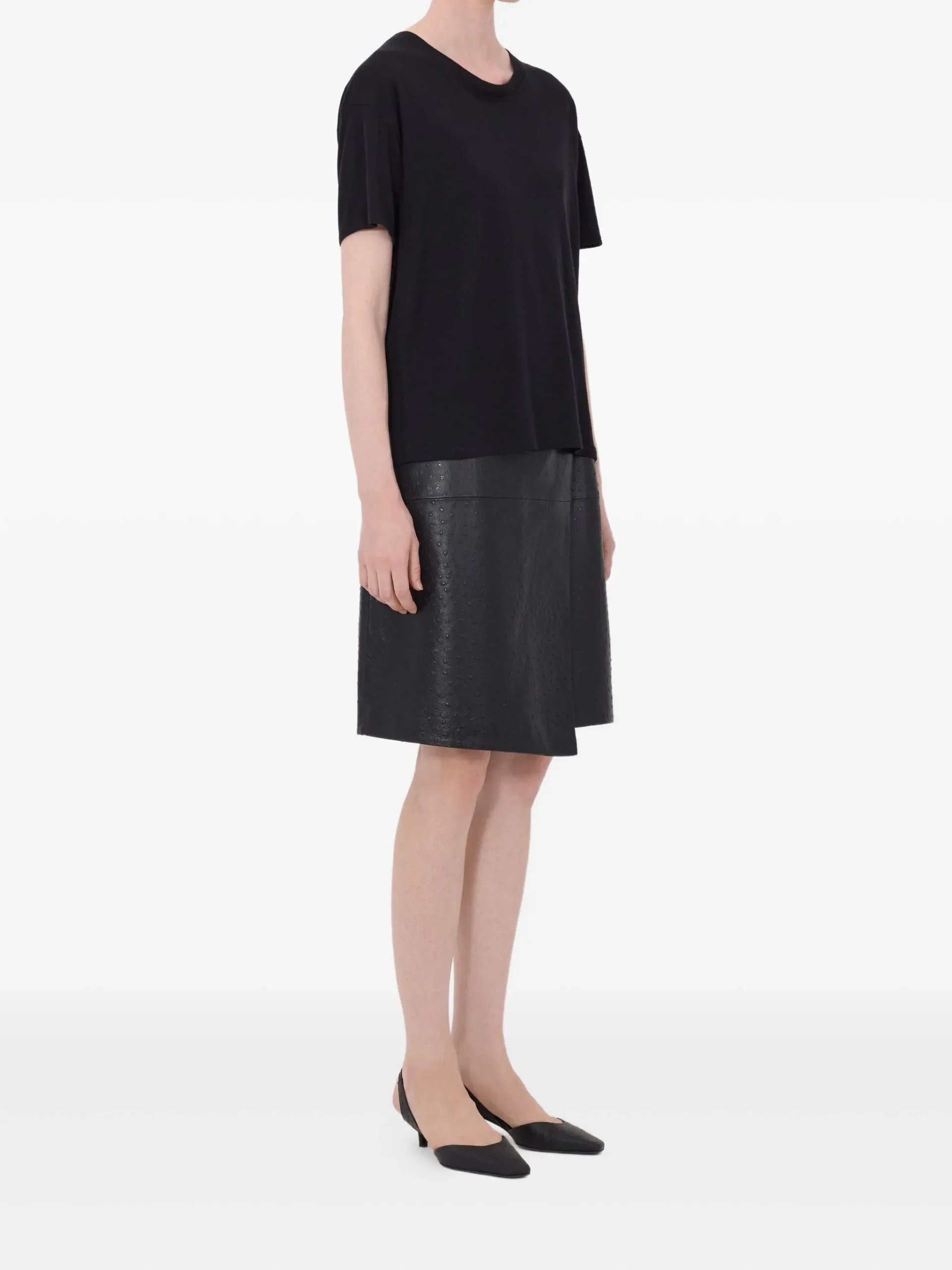 Tricou LouLou De Saison short-sleeve ribbed negru - imagine 5