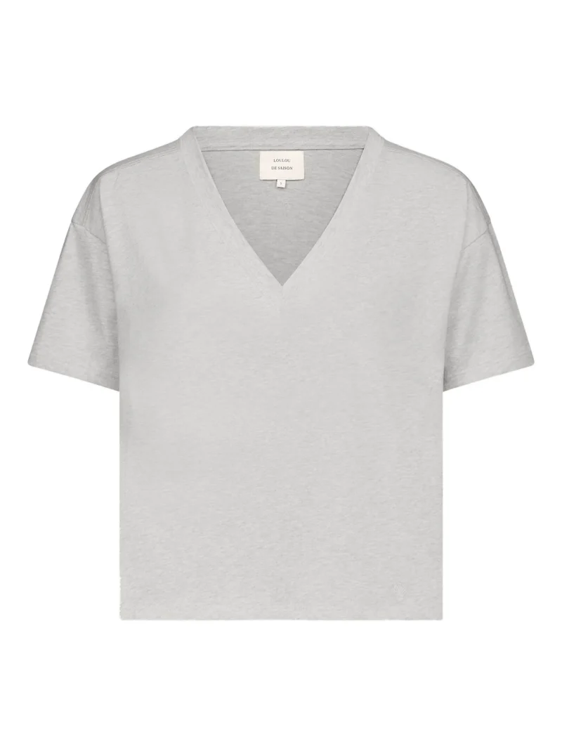 Tricou LouLou De Saison v-neck gri