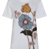 Tricou Marni floral-print alb