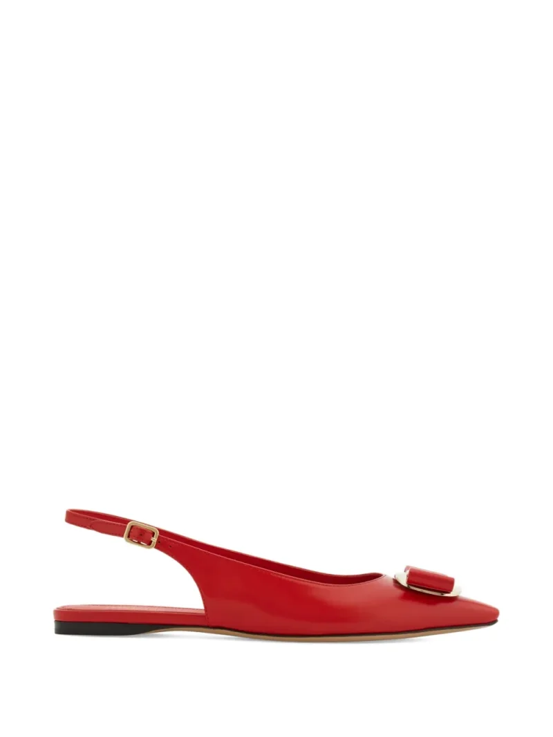 Balerini Ferragamo Bow Slingback rosu