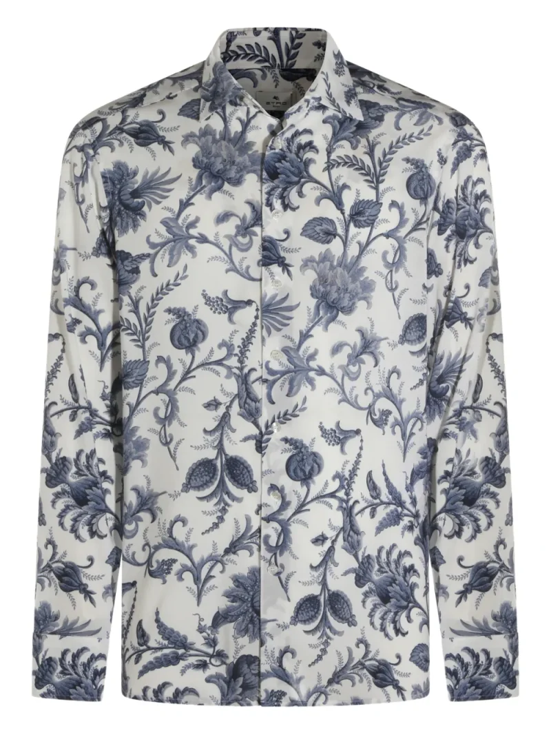 Camasa ETRO Floral bleumarin