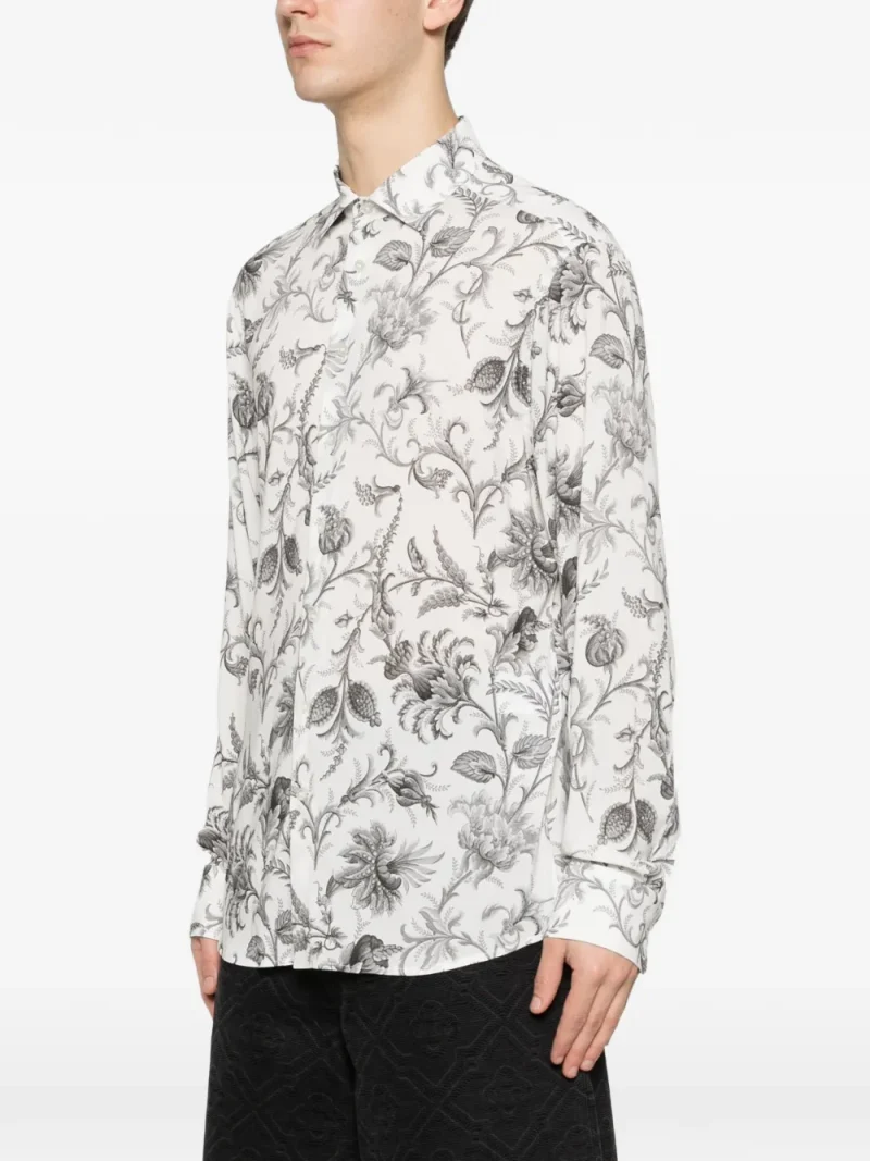 Alternative view of Camasa ETRO Floral-Detail alb