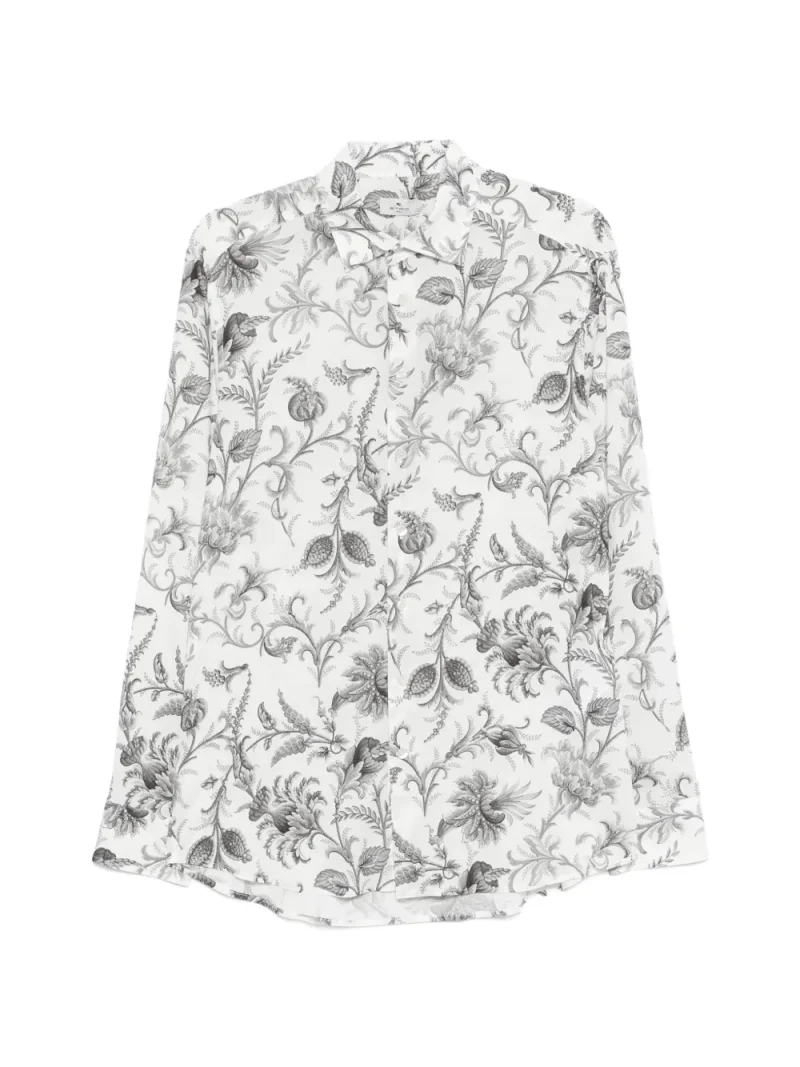Camasa ETRO Floral-Detail alb