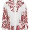 Camasa ETRO Floral-Print Buttoned alb