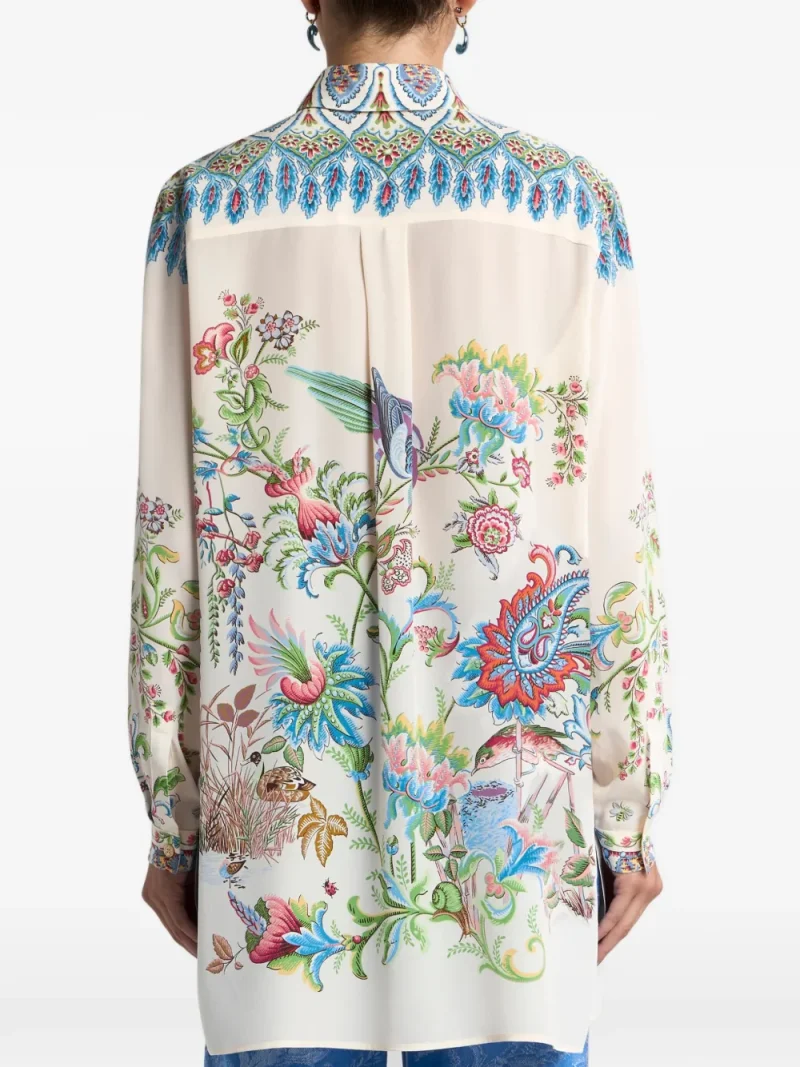 Alternative view of Camasa ETRO Floral-Print Silk bej