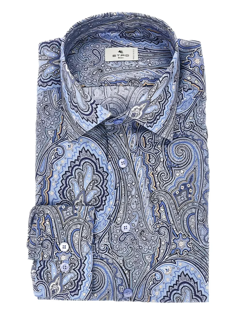 Camasa ETRO Paisley-Print albastru