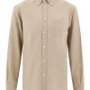 Camasa Ferragamo Monogram Button-Down bej