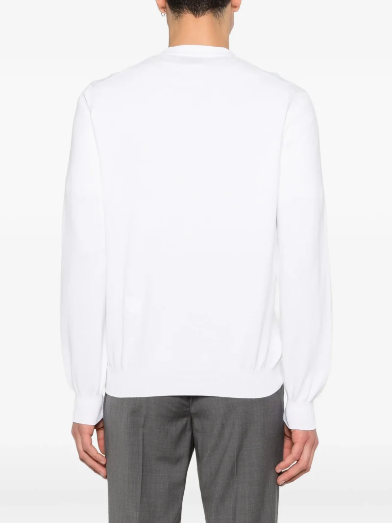 Alternative view of Cardigan Gran Sasso Button-Fastening V-neck alb