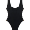 Costum de baie Simkhai Mona Scoop-Neck negru