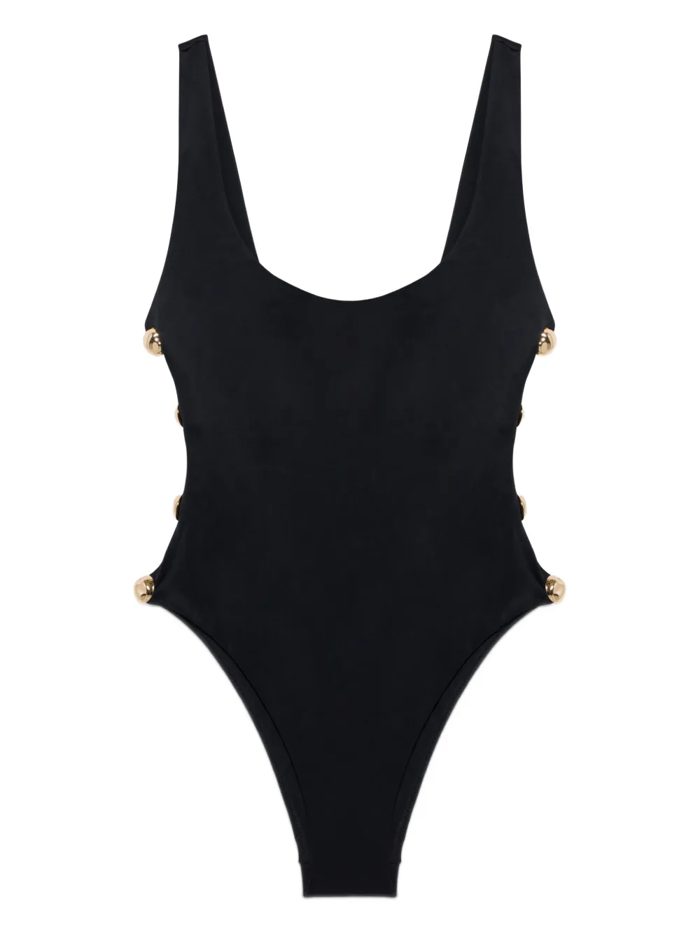 Costum de baie Simkhai Mona Scoop-Neck negru
