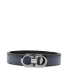 Curea Ferragamo Logo-Buckle Leather bleumarin