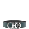 Curea Ferragamo Logo Buckle Leather albastru