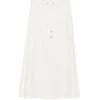 Fusta midi Lorena Antoniazzi Drawstring alb