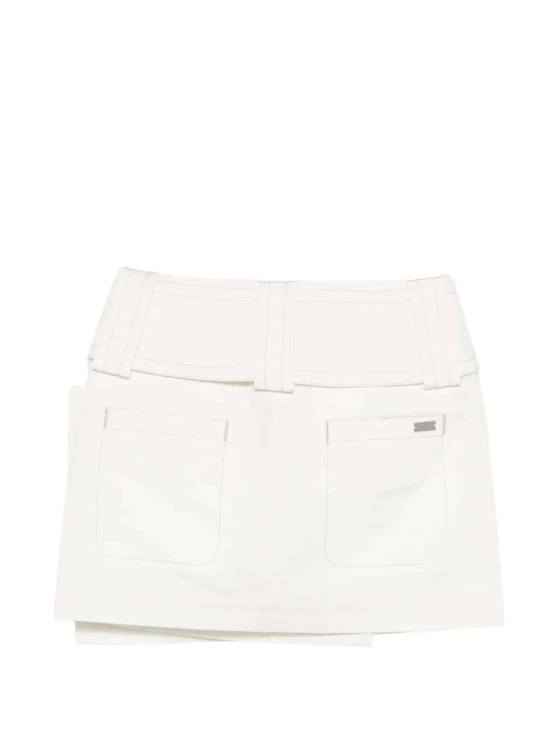 Alternative view of Fusta mini AMI Paris Pocket Straight ecru