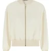 Jacheta Fabiana Filippi Zip-up Bomber alb