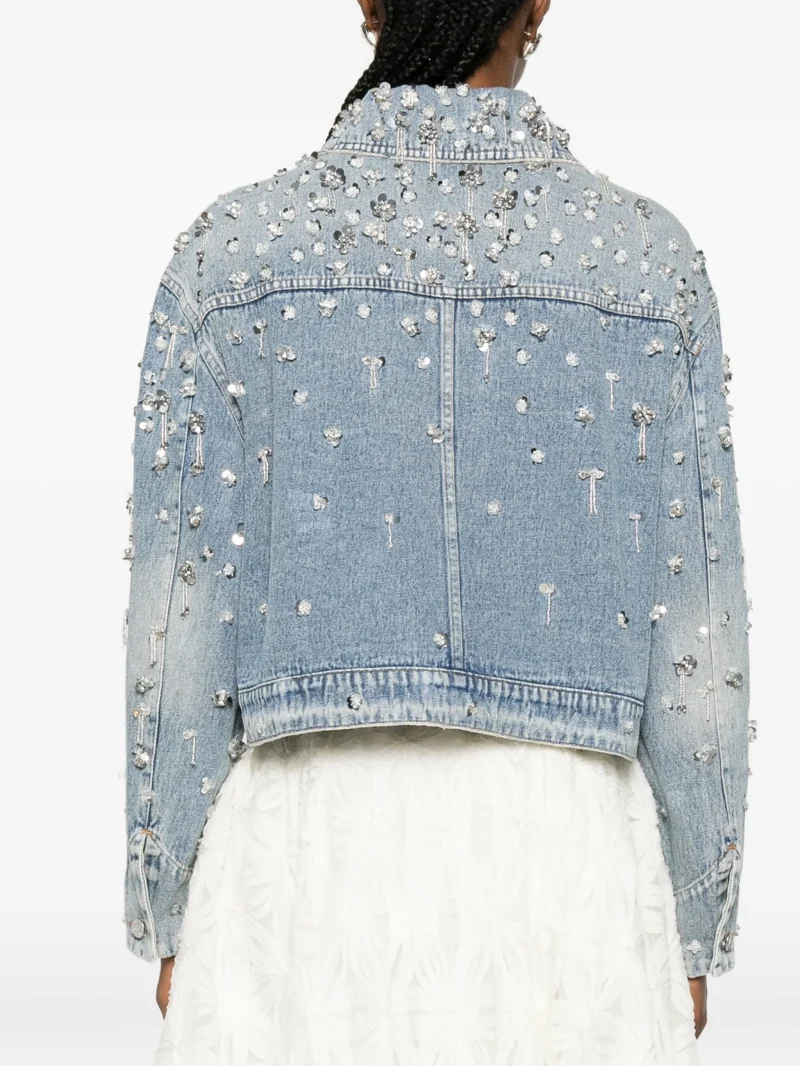 Alternative view of Jacheta Simkhai Hollywood Embellished Chest-Pocket albastru