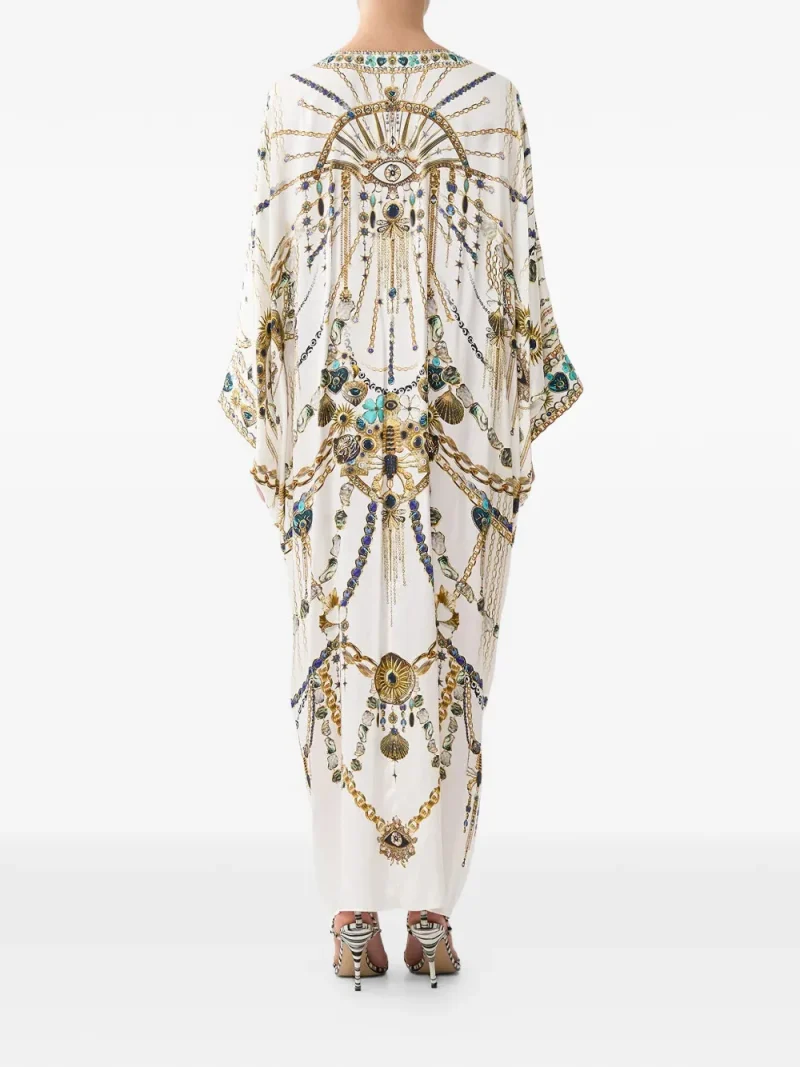 Alternative view of Kaftan maxi Camilla V-neck Chain-Print ecru