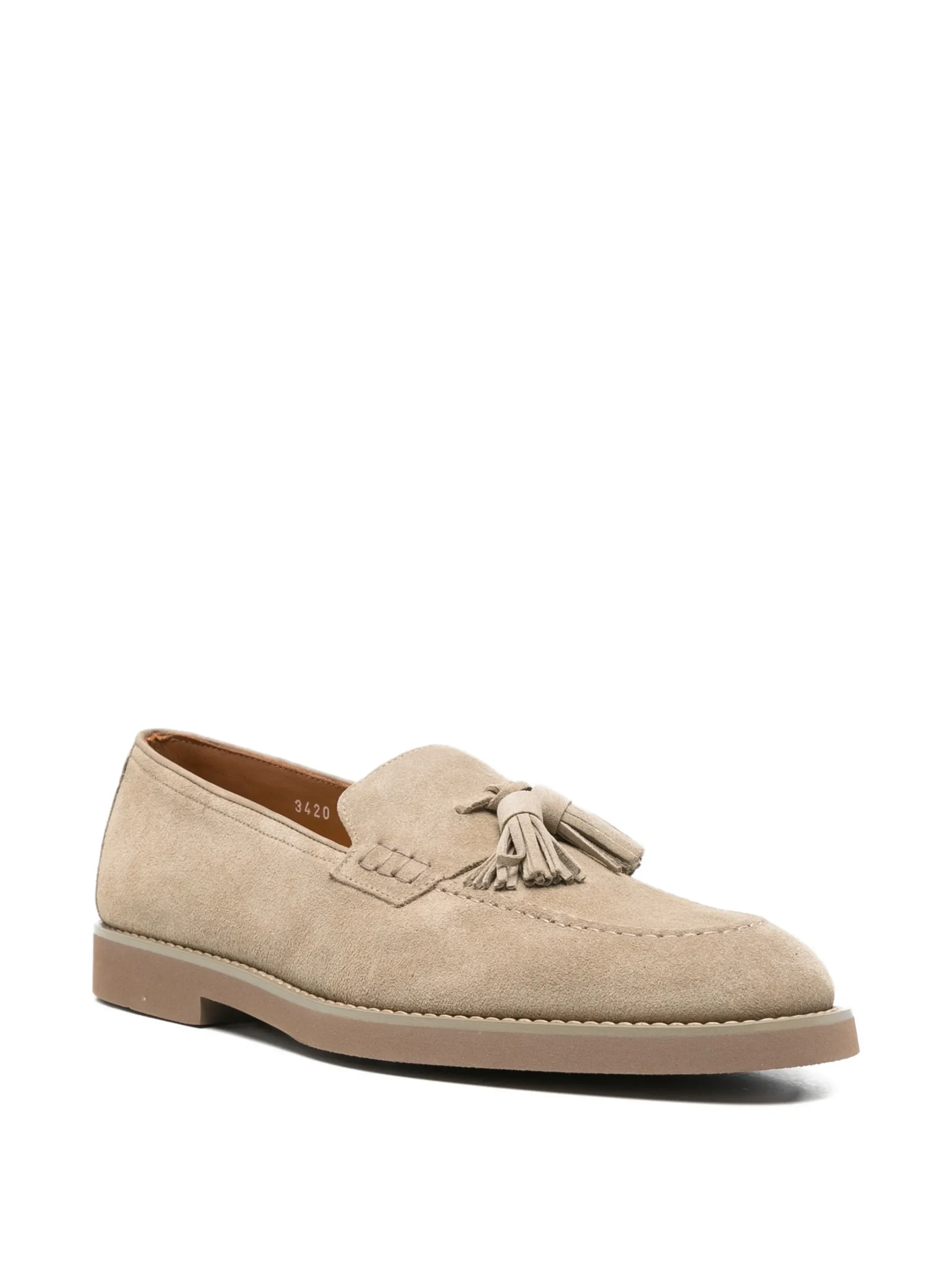 Mocasini Doucal's Tassel Suede bej - imagine 3
