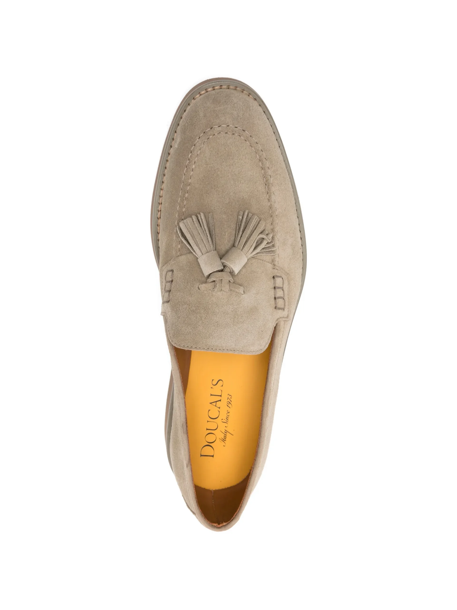 Mocasini Doucal's Tassel Suede bej - imagine 4