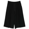 Pantaloni scurti JUUN.J Drawstring Ribbed negru