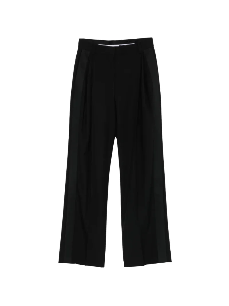 Pantaloni Stella McCartney Pleated Tailored negru