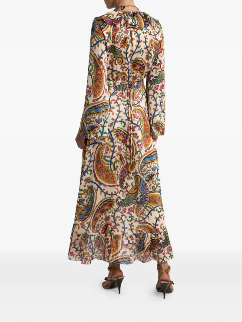 Alternative view of Rochie ETRO Peau D'ange Ruffled Paisley-Print multicolor