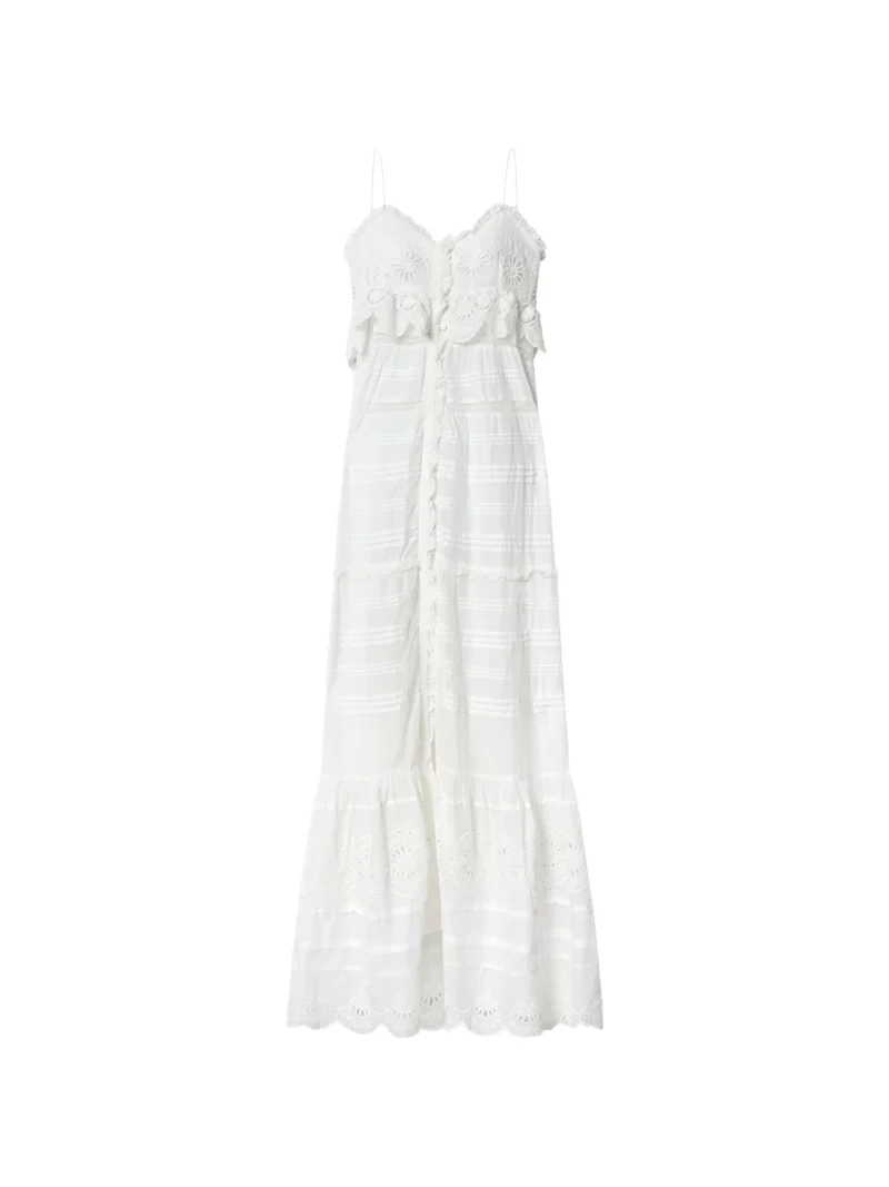 Rochie Marant Etoile Paule lace tiered alb