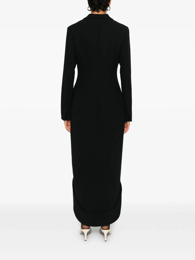 Alternative view of Rochie maxi A.W.A.K.E. Mode V-neck Asymmetric negru