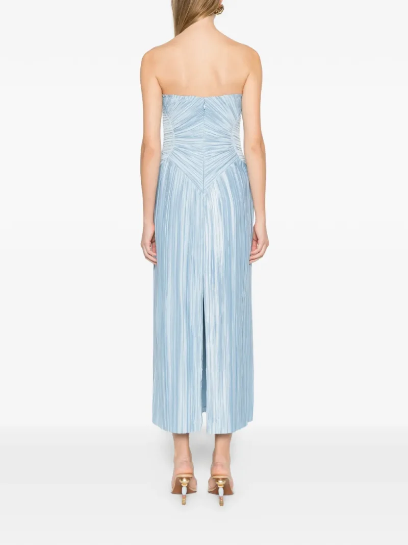 Alternative view of Rochie midi Cult Gaia Ashika Ruched Pleated albastru