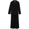 Rochie midi Simkhai Alexandra Double-Breasted Pleated negru