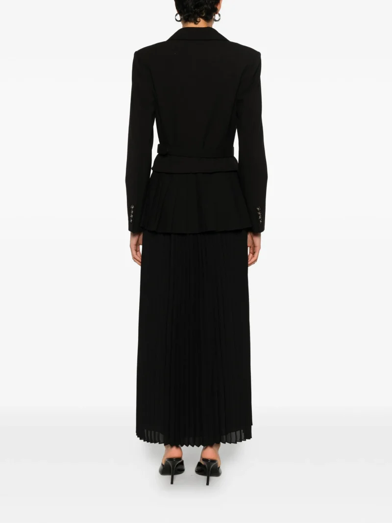 Alternative view of Rochie midi Simkhai Alexandra Double-Breasted Pleated negru