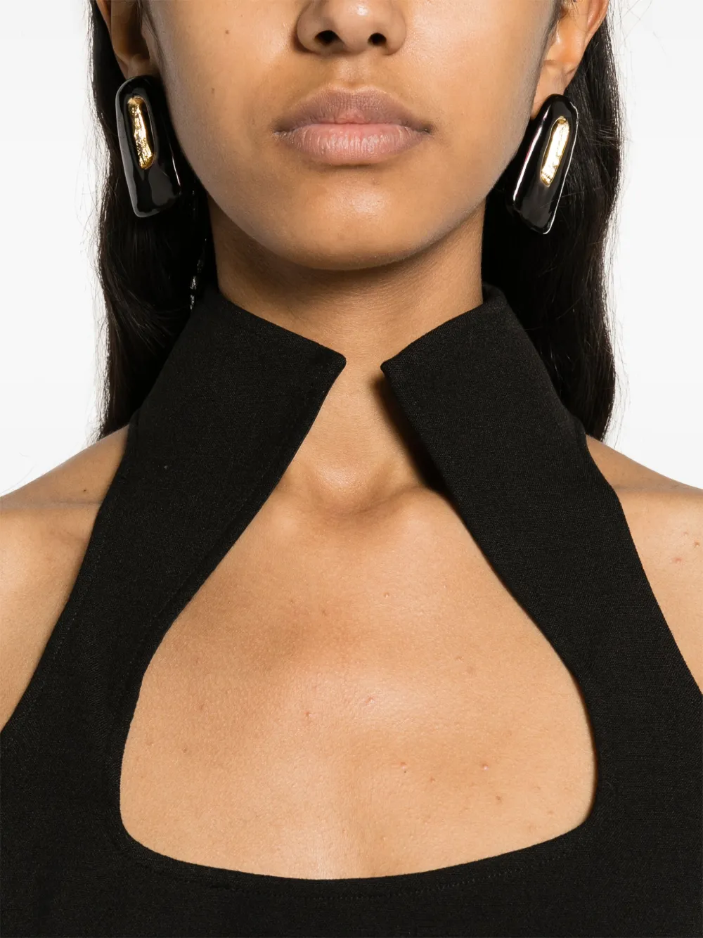 Rochie mini Cult Gaia Akaia High-Collar negru - imagine 5