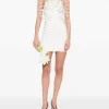Rochie mini Cult Gaia Oliviana Beaded Ribbed ecru